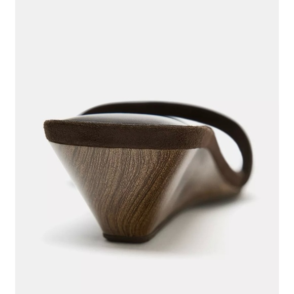 NWT ZARA SUEDE WEDGE SANDALS - Picture 5 of 5